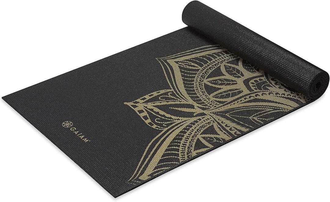 Gaiam Yoga Mat - Premium 6mm Print Extra Thick Non Slip Exercise & Fitness Mat for All Types of Yoga, Pilates & Floor Workouts (68"L x 24"W x 6mm Thick)
