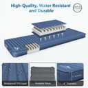 Self Inflating Sleeping Pad with Electric Pump, 4" Ultra-Thick Memory Foam Camping Pad with Pillow, 9.5 R-Value Insulated Camping Mattress, Navy Blue, Single