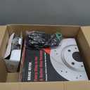 MOTOREVO Front Geomet Brake Rotors Kit for RAV4 [2019-2024, 305mm12.01in] Automotive Replacement Vented Coated Drilled Slotted Brake Discs and Ceramic Brake Pads 2019 2020 2021 2022 2023 2024