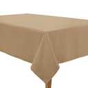 LANE LINEN Table Cover Rectangle 60x102 Inch – Stain & Wrinkle-Resistant Washable Table Cloths Rectangle for Dining, Coffee Table, Events & Outdoor Use, Durable Polyester, Natural