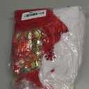 12 Fancy Christmas Santa Hats with 12 Jingle Bell Necklaces Bulk for Christmas Party Favor Photo Booth; One Size Fits All.