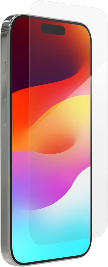 ZAGG Glass+ Screen Protector for Phone 15 Pro - 3X Stronger with Reinforced Edges, Scratch & Smudge-Resistant Surface, InvisibleShield, Easy to Install