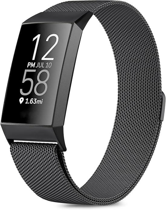 WITH it Stainless steel mesh band for use with FITBIT CHARGE 4 & CHARGE 3