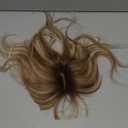  Ombre Brown Blonde Wigs for Women Ash Blonde Wig with Curtain Bangs Shoulder Length Natural Synthetic Wig for Daily Use