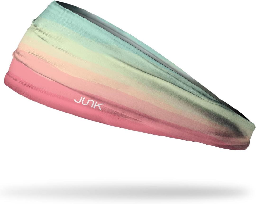 JUNK Brands Big Bang Lite Coastal Gradient Headband - Moisture-Wicking, Performance Fabric, Non-Slip, Sports Sweatband for Men & Women (Boca)