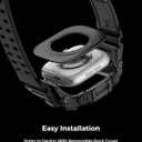 amBand Rugged Case with Band for Apple Watch 46mm, Compatible with Apple Watch (iWatch) Series 10 11, Military Grade Shockproof Bumper Cover, Tactical Band for Men, Matte Black
