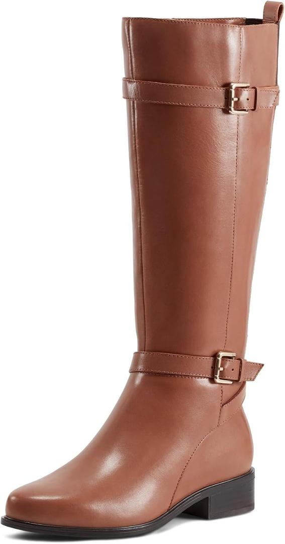 Rockport Women's Harper Wide Calf, Medium Natural Leather, 9.5 Medium