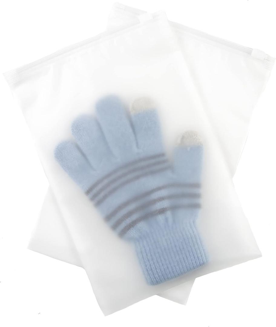 Frosted Slide Zip Plastic Bags for Packaging Products - 6x9" - 100 Pack - 3.15 mil Plastic Packaging Bags - Small Zip Bags for Packaging - Frosted Zipper Bag