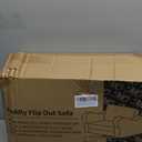 MOMCAYWEX Kids Sofa, 2-in-1 Flip-Out Foam Couch with Soft Sherpa Cover, Cozy Play Lounge Chair, Pink