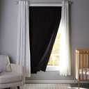 Amazon Basics Portable Blackout Curtain Shade with Suction Cups, Noise Reducing, Energy Saving, 50" W x 78"L, Black, 1-Pack