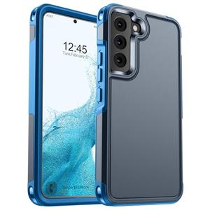 zapica Designed for Samsung Galaxy S22 Case, [Military Drop Protection] [Dual Layer Structure Design] Heavy Duty Shockproof Non-Slip Phone Cover for Galaxy S22, Deep Blue