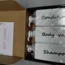 21oz Shampoo and Conditioner Dispenser (Set of 3) Modern Refillable Shampoo Pump Bottles for Shower Soap - Empty Shampoo Conditioner Body Wash Dispenser Set - Stylish Permanent Labels - for Bathroom