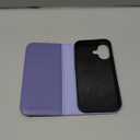 SHIELDON Real Leather Case Wallet for iPhone 17 6.3-inch 5G 2025 | Magnetic Closure | Folio | RFID Blocking Card Holder | Kickstand | Soft Shockproof Phone Cover | Wisteria Purple