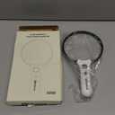 Large Magnifying Glass with Light, Magnifier 10X 20X 45X Handheld Illuminated Lighted Magnifier with 3 LED Lights 1UV Light Storage Bag Clean Cloth for Seniors Reading Inspection (Black)