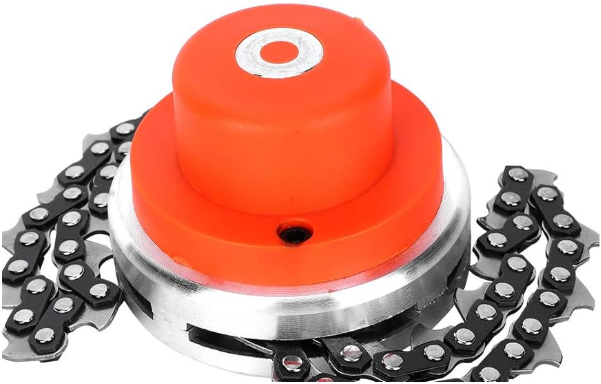 Wire with Saw Universal Garden Multifunctional Chain Trimmer Head Replacement Parts Garden Tool Lawn Mower Accessories Orange