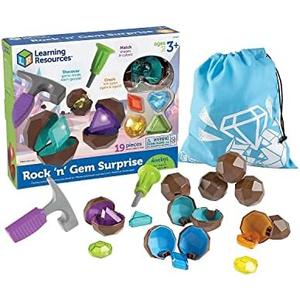 Learning Resources Rock 'n Gem Surprise, Sorting, Matching & Counting Skills Activity Set, Early STEM, 19 Pieces, Ages 3+ Learning Resources Rock 'n Gem Surprise, Sorting, Matching & Counting Skills Activity Set, Early STEM, 19 Pieces, Ages 3+