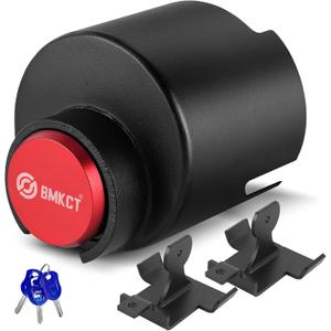 Trailer Lock for 2 & 2 5/16 Inch Couplers, 2 in 1 Special Upgraded Anti-Theft Heavy Duty Steel Trailer Hook Lock, Camper Accessories for RV, Trailer, Boat, Pickup Truck (Red)
