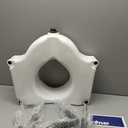 Drive Medical 2-in-1 Raised Toilet Seat with Removable Padded Arms - Elevated Bathroom Safety Support - Secure Locking Attachment - Easy Height Assistance - Durable Construction, Standard Toilets