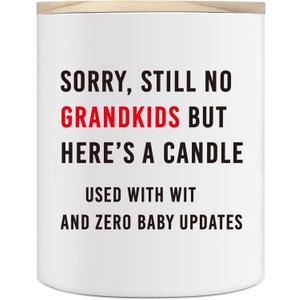 Funny Dad Gifts for Fathers Day from Daughter Son, 10oz Birthday Gifts for Daddy Father in Law Step Bonus Dad Presents, Best Dads Ever Gift, Lavender Scented Soy Candle, Still No Grandkids