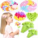 Kids Crafts, Arts and Crafts for Kids 4-6, Craft Kits, Frozen Toys, Fabric Flower Bouquets Toys, 6 Year Old Girl Birthday Gift, 8 Year Old Girl Birthday Gift, Christmas Gifts Halloween Crafts (Only Accessories)