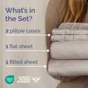 King Size 4 Piece Sheet Set - Comfy Breathable & Cooling Sheets - Hotel Luxury Bed Sheets for Women and Men - Deep Pockets, Easy-Fit, Soft and Wrinkle Free Sheets - Light Grey Oeko-Tex Bed Sheet Set