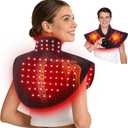 Cordless Red Light Therapy for Neck & Shoulders Pain Relief, 5000mAh 850nm Near-Infra Device for Upper Back Muscle Relax with Timer, Rechargable 660nm Wearable Heating Pad, for Women Men (Extra Large)