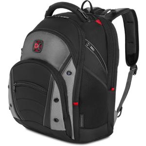 Wenger Synergy Laptop Backpack, Fits 16 Inch Laptop, Men's and Women's Laptop Bag, Black/Grey