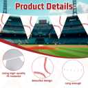 33 Ft Baseball Party Decorations Pennant Banner, Pennant Flag Baseball Decorations for Fans Outdoor Indoor Home Sports Birthday Party Hanging Decorations Supplies