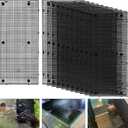 Plastic Egg Crate Grip Panel Fish Tank Divider Aquarium Divider Filter Bottom Fish Tank Isolation Board Egg Crate Tray (Black, 12pcs 11.8X5.9 Inch with 0.15 Inch Hole)