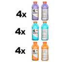 Gatorlyte Rapid Rehydration Electrolyte Drink, 3 Flavor Variety Pack 2.0, 20 fl oz Bottles (12 Pack), Specialized Blend of 5 Electrolytes, Lower Sugar, No Artificial Sweeteners, No Flavors, Gatorade (EXP 09/05/26)