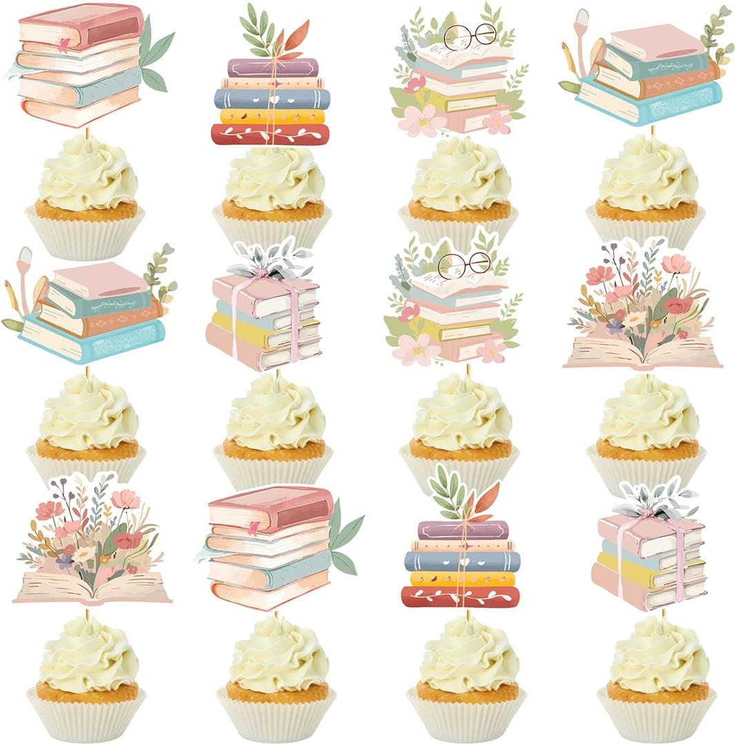 Storybook Cupcake Toppers Storybook Baby Shower Cake Decorations Storybook Baby Shower Decorations Cupcake Toppers for Reading Book Baby Birthday Party