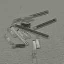 Clear Acrylic Rod With a Treaded Section at End, size 2",4",6", Count of 12