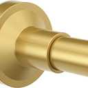 Bonpally Shower Curtain Rod 32-75 Inches Adjustable, Non-Slip Spring Tension Shower Rod Stainless Steel for Bathroom, No Drilling, Gold