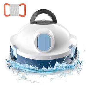 Y10 Cordless Robotic Pool Cleaner Automatic Vacuum - 90 Mins Runtime, Powerful Suction, Self-Parking, Lightweight for Above/Inground Pools Up to 65ft/1100 Sq.Ft White