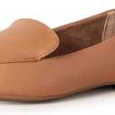 Amazon Essentials Women's Loafer Flat (8, Camel Faux Leather)