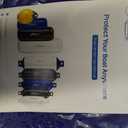 Boat Fenders 4 Pack 8.5 x 27 Inches Ribbed Twin Eyes Boat Fenders Bumpers for Docking, Comes with Ropes and Pump to Inflate