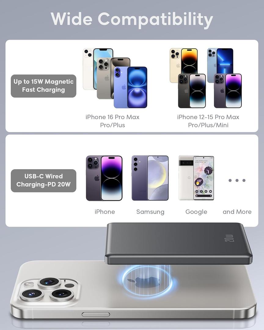 Ntaanoo Power Bank MP051 2.60*4.13*0.38in Black