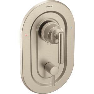 Moen T2900BN Gibson Posi-Temp with Built-in 3-Function Transfer Valve Trim Kit, Multi-Function Shower Handle, Contemporary Shower Diverter with Three Shower Settings, Valve Required, Brushed Nickel
