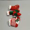 3 Pairs Toddler Girl Boy Sherpa-lined Fuzzy Socks Anti Skid with Grips, Baby Girl Boy Christmas Socks Kids Slipper Socks (12-24 Months)