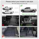 All Weather Floor Mats for 2017-2026 Ford F250/F350/F450 SuperCrew Cab with Rear Under Seat Storage, TPE Rubber Floor Liners Anti-Slip Full Set Automotive Mats for 2024 2025 F250/F350/F450 Accessories