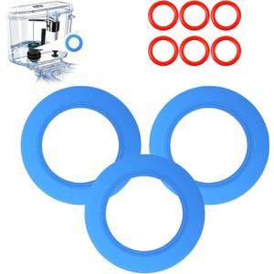 3 Pack Flush Valve Seal, Toilet Flush Valve Seal for American Standard Upgraded Silicone Material with 6PCS O Rings Replacement Part 7301111-0070A