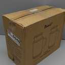 2 PACK Glass Pitcher with Bamboo Lid, 68 oz/2L Vintage Water Pitcher, Clear Borosilicate Glass Water Carafe for Cold Brew, Coffee, Lemonade, Iced Sun Tea,Beverage, Heat Resistant Water Glass Jug