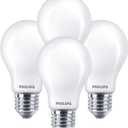 PHILIPS LED Flicker-Free Frosted Dimmable A19 Light Bulb - Eye Comfort Technology - 800 Lumen - Soft White (2700K) 8.8W=60W - E26 Base - Ultra Definition Old Version - Indoor - 4-Pack
