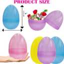 8 Inch Massive Translucent Easter Eggs (6 Pack) Bright Plastic Perfect For Easter Egg Hunt, Surprise Egg, Easter Hunt, Assorted Colors, 8" Giant Fillable Eggs (6-Pack)