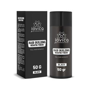 Jovica Hair Building Fibers 50g (1.7oz) Large 50g Size for Longer Use Instant Hair Thickening Fibers for Thinning Hair Natural Fuller Look for Men & Women (Black)