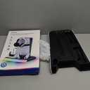 PS5/Slim/Pro Stand for Disc & Digital Console, PS5 Cooling & Charging Station with RGB Lights, PS5 Controller Charger Built-in 3 Level & AUTO Adjustable Fan, PS5/Slim/Pro Accessories for PS 4 Cases (Black & White)