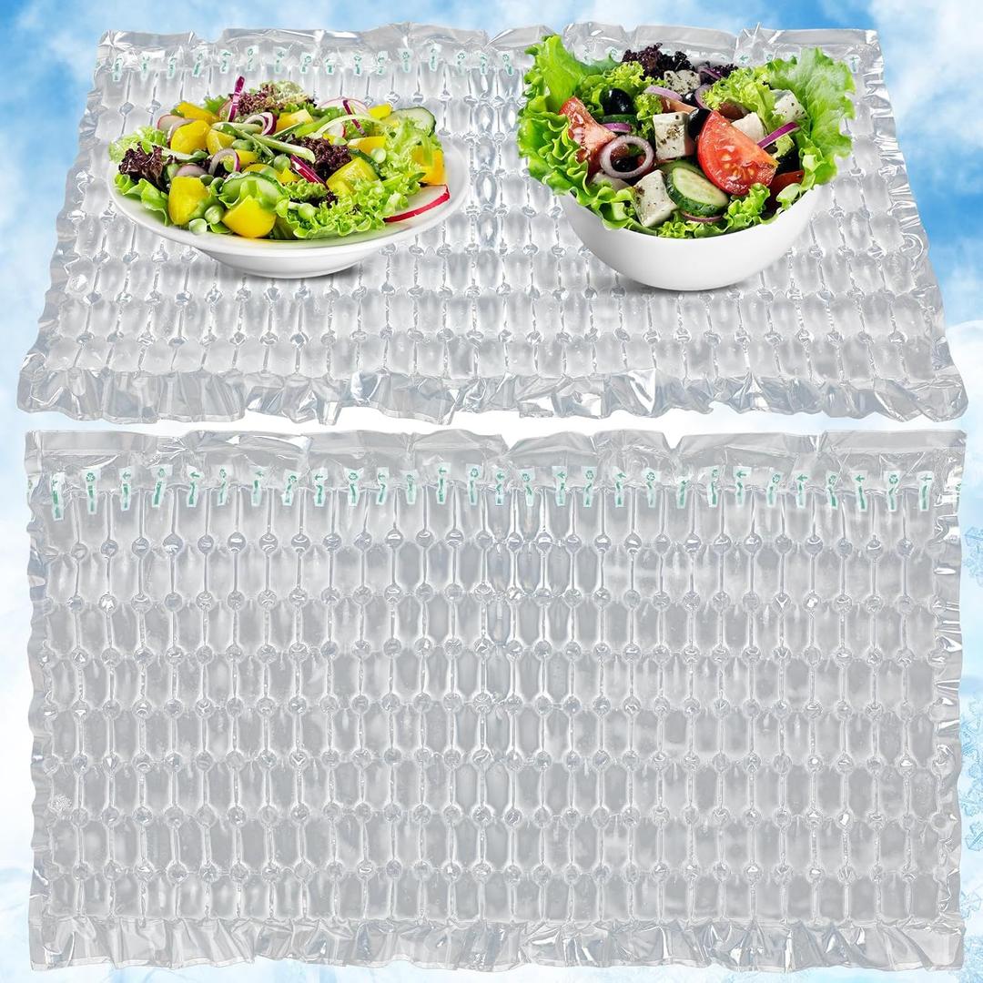 Reallnaive Reusable Freezable Ice Mat Sheets for Coolers Flexible Ice Packs for Food Trays, Cheese Boards, Deli Meats, Veggie Plates, Sushi, Party Platters