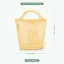 Haakaa Silicone Travel Microwave Steamer & Steriliser Bag, 30oz/900mlReusable Silicone Steaming Bags for Baby Small Items, Pacifiers, Teethers or Baby Cups, Great for Home and On-The-Go,Pineapple/1PC
