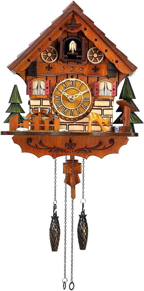 Kintrot Cuckoo Clock Handcrafted Traditional Black Forest Wood Clock Wall Decor