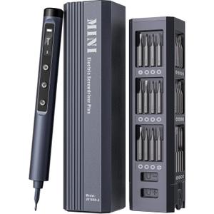 Mini Electric Screwdriver Cordless Set 3.7V, 42-in 1 Magnetic Bits Screwdriver Set with 5 Torque Settings, Demagnetizer/Magnetizer, LCD Display, LED Lights,Repair Tool Kit For Laptop/Phone/Camera/Toys